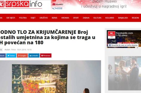 Mediji: PLODNO TLO ZA KRIJUMČARENJE-Broj nestalih umjetnina za kojima se traga u BiH povećan na 180