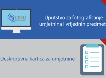 Uputstvo za fotografisanje umjetnina i vrijednih predmeta i Deskriptivna kartica za umjetnine