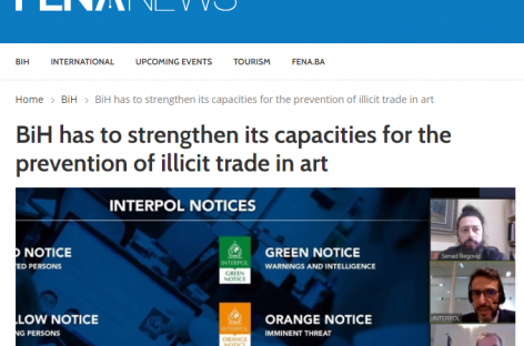 FENA.news: BiH has to strengthen its capacities for the prevention of illicit trade in art