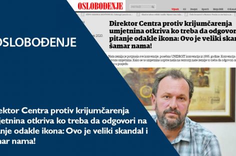 OSLOBOĐENJE: Direktor Centra protiv krijumčarenja umjetnina otkriva ko treba da odgovori na pitanje odakle ikona: Ovo je veliki skandal i šamar nama!