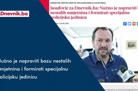 Dnevnik.ba: Nužno je napraviti bazu nestalih umjetnina i formirati specijalnu policijsku jedinicu