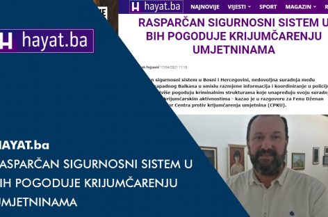 HAYAT.ba: Rasparčan sigurnosni sistem u BiH pogoduje krijumčarenju umjetninama